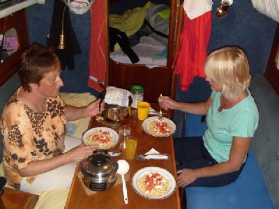 Abendessen an Bord