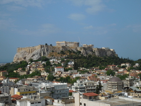 athen blick von der dachterasse des hotels